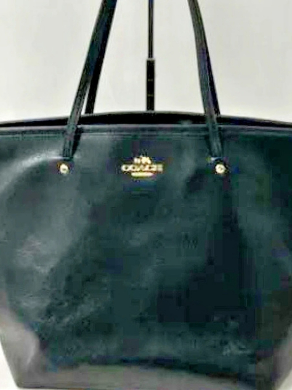 Coach Street Zip Tote in Crossgrain Leather Black Crossgrain Leather